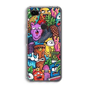 CaseCompany Vexx Mixtape: Google Pixel 3a Transparant Hoesje