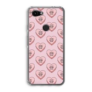 CaseCompany Chicks before dicks: Google Pixel 3a Transparant Hoesje