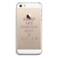 CaseCompany Christian Grey: iPhone 5 / 5S / SE Transparant Hoesje