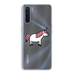 CaseCompany Eenhoorn: Oppo A91 Transparant Hoesje