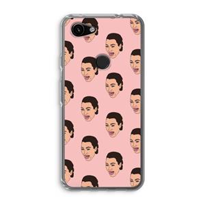 CaseCompany Ugly Cry Call: Google Pixel 3a Transparant Hoesje