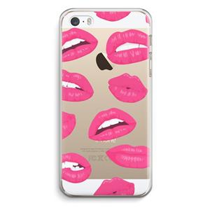 CaseCompany Bite my lip: iPhone 5 / 5S / SE Transparant Hoesje