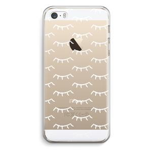 CaseCompany Wimpers: iPhone 5 / 5S / SE Transparant Hoesje