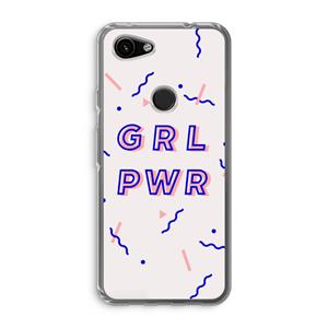 CaseCompany GRL PWR: Google Pixel 3a Transparant Hoesje