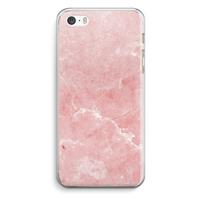 CaseCompany Roze marmer: iPhone 5 / 5S / SE Transparant Hoesje