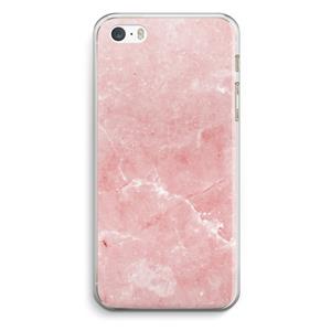 CaseCompany Roze marmer: iPhone 5 / 5S / SE Transparant Hoesje