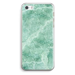 CaseCompany Groen marmer: iPhone 5 / 5S / SE Transparant Hoesje