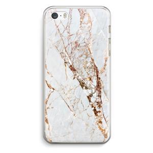 CaseCompany Goud marmer: iPhone 5 / 5S / SE Transparant Hoesje