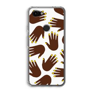 CaseCompany Hands dark: Google Pixel 3a Transparant Hoesje