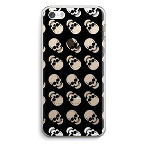 CaseCompany Musketon Skulls: iPhone 5 / 5S / SE Transparant Hoesje