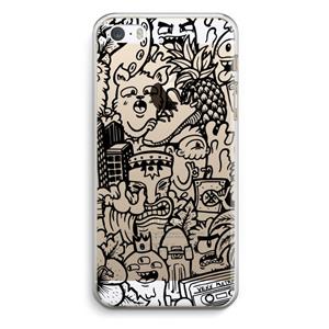 CaseCompany Vexx Black Mixtape: iPhone 5 / 5S / SE Transparant Hoesje