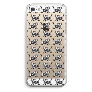 CaseCompany Zwarte poes: iPhone 5 / 5S / SE Transparant Hoesje