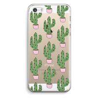 CaseCompany Cactus Lover: iPhone 5 / 5S / SE Transparant Hoesje