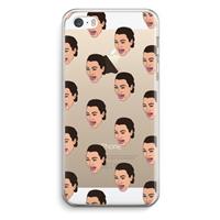 CaseCompany Ugly Cry Call: iPhone 5 / 5S / SE Transparant Hoesje
