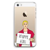 CaseCompany Gimme a call: iPhone 5 / 5S / SE Transparant Hoesje