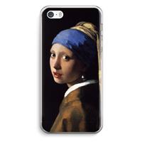 CaseCompany The Pearl Earring: iPhone 5 / 5S / SE Transparant Hoesje