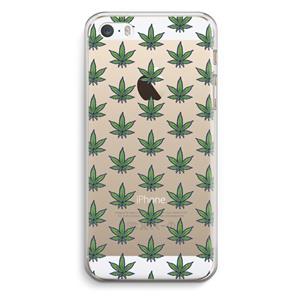 CaseCompany Weed: iPhone 5 / 5S / SE Transparant Hoesje