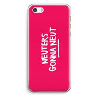 CaseCompany Neuters (roze): iPhone 5 / 5S / SE Transparant Hoesje