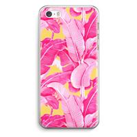 CaseCompany Pink Banana: iPhone 5 / 5S / SE Transparant Hoesje