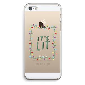 CaseCompany It's Lit: iPhone 5 / 5S / SE Transparant Hoesje