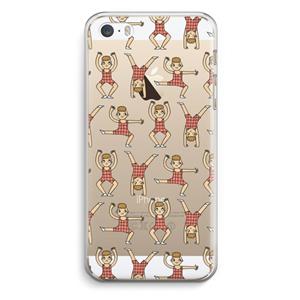 CaseCompany Gymboys: iPhone 5 / 5S / SE Transparant Hoesje