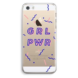 CaseCompany GRL PWR: iPhone 5 / 5S / SE Transparant Hoesje