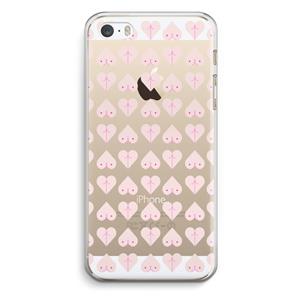 CaseCompany Ass 'n Titties: iPhone 5 / 5S / SE Transparant Hoesje