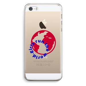 CaseCompany Run The World: iPhone 5 / 5S / SE Transparant Hoesje