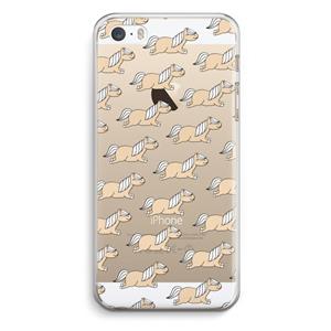 CaseCompany Ponys: iPhone 5 / 5S / SE Transparant Hoesje