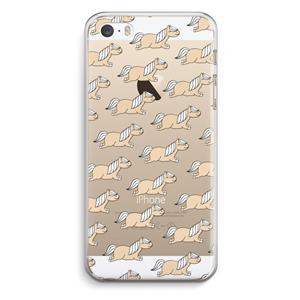 CaseCompany Ponys: iPhone 5 / 5S / SE Transparant Hoesje