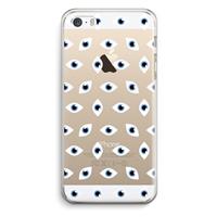 CaseCompany Eyes pattern: iPhone 5 / 5S / SE Transparant Hoesje