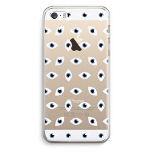 CaseCompany Eyes pattern: iPhone 5 / 5S / SE Transparant Hoesje