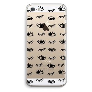 CaseCompany Eye pattern #2: iPhone 5 / 5S / SE Transparant Hoesje