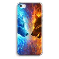 CaseCompany Fire & Ice: iPhone 5 / 5S / SE Transparant Hoesje