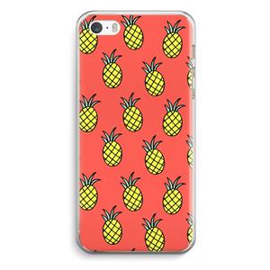 CaseCompany Ananas: iPhone 5 / 5S / SE Transparant Hoesje