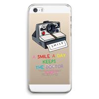 CaseCompany Smile: iPhone 5 / 5S / SE Transparant Hoesje