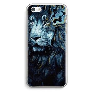 CaseCompany Darkness Lion: iPhone 5 / 5S / SE Transparant Hoesje