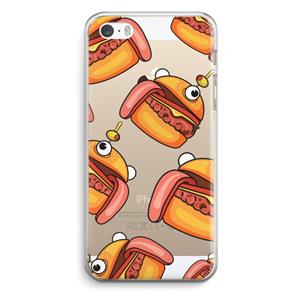 CaseCompany Hamburger: iPhone 5 / 5S / SE Transparant Hoesje