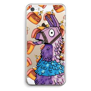 CaseCompany Loot Burger: iPhone 5 / 5S / SE Transparant Hoesje