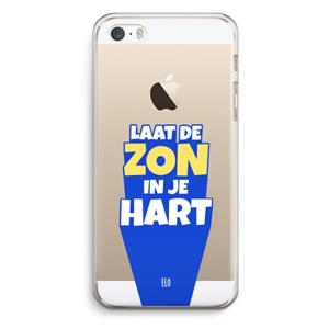 CaseCompany Laat de zon in je hart: iPhone 5 / 5S / SE Transparant Hoesje