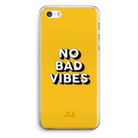 CaseCompany No Bad Vibes: iPhone 5 / 5S / SE Transparant Hoesje