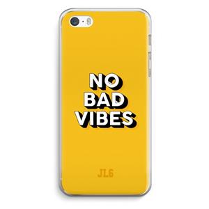 CaseCompany No Bad Vibes: iPhone 5 / 5S / SE Transparant Hoesje