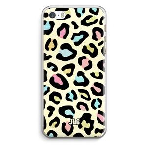 CaseCompany Leopard pattern: iPhone 5 / 5S / SE Transparant Hoesje