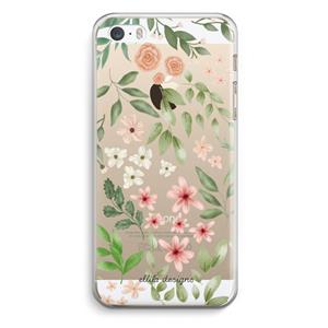 CaseCompany Botanical sweet flower heaven: iPhone 5 / 5S / SE Transparant Hoesje