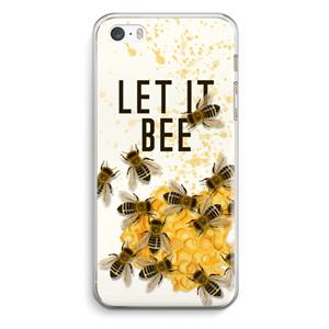 CaseCompany Let it bee: iPhone 5 / 5S / SE Transparant Hoesje
