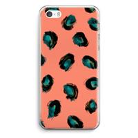 CaseCompany Pink Cheetah: iPhone 5 / 5S / SE Transparant Hoesje