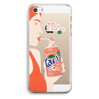 CaseCompany Peach please!: iPhone 5 / 5S / SE Transparant Hoesje