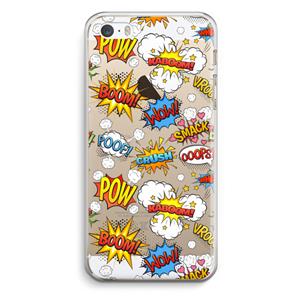 CaseCompany Pow Smack: iPhone 5 / 5S / SE Transparant Hoesje