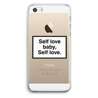 CaseCompany Self love: iPhone 5 / 5S / SE Transparant Hoesje
