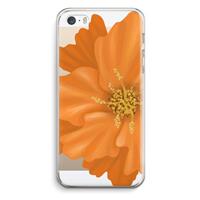CaseCompany Orange Ellila flower: iPhone 5 / 5S / SE Transparant Hoesje
